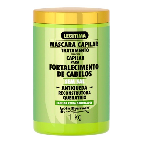 Máscara Capilar Gota Dourada Legitima Fortalecimento Capilar 1Kg