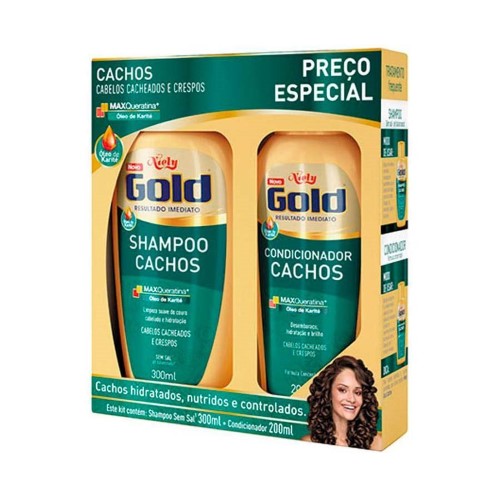 Shampoo Niely Gold Cachos do Seu Jeito 275ml e Condicionador 175ml