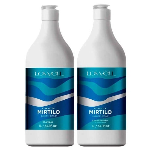 Lowell Kit Extrato de Mirtilo 1L – Shampoo + Condicionador