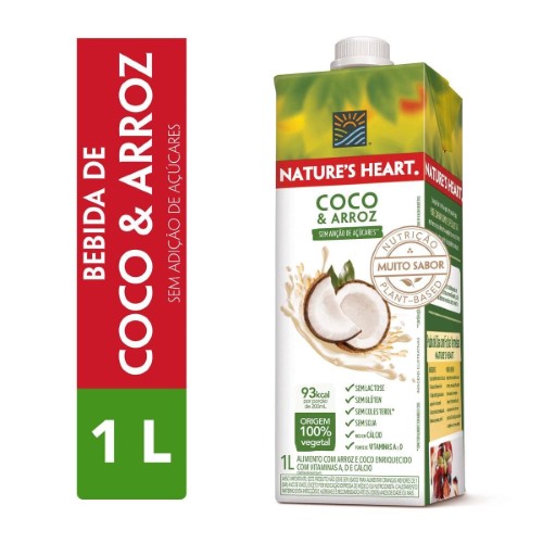 Bebida Vegetal Nature Heart Coco e Arroz com 1L