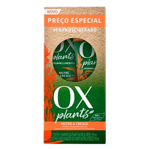 OX Plants Nutre e Cresce Kit Shampoo + Condicionador