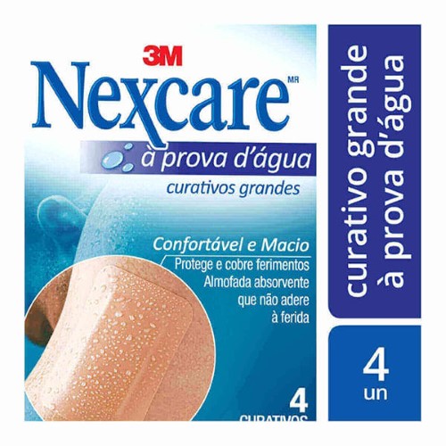 Curativos Grandes Nexcare À Prova Dgua 4 unidades