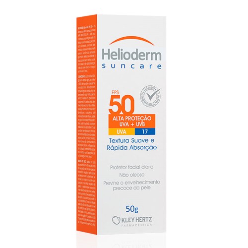 Protetor Solar Facial Helioderm 3 em 1 Fps50 50g