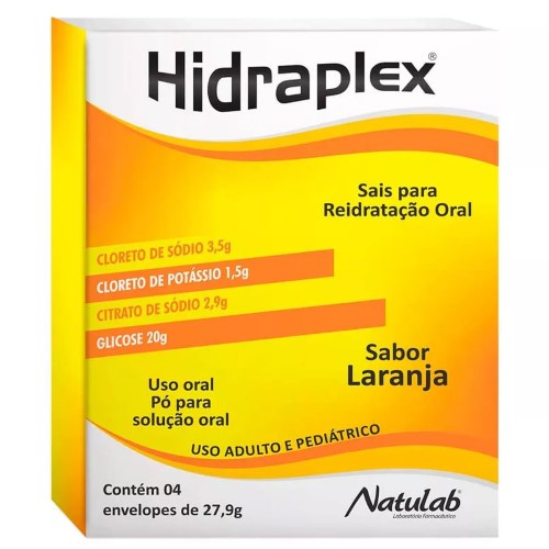 Hidraflex Sabor Laranja Pó para Solução Oral 4 envelopes de 27,9g cada