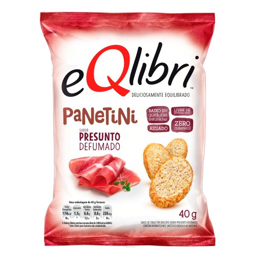 Biscoito EQlibri Panetini Sabor Presunto Defumado 40g