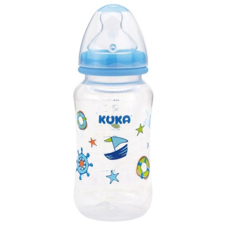 Mamadeira Kuka Big Natural Bico Ortodôntico Tamanho 2 Cor Azul 330ml