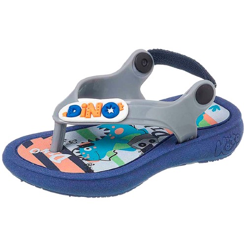 Chinelo com elástico para bebê Dino - Keto Baby