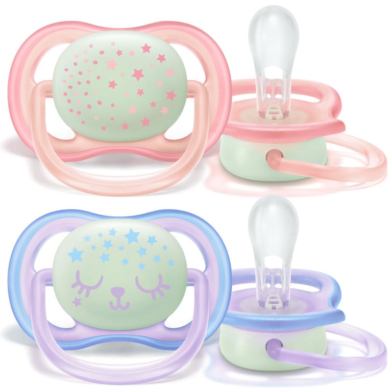 Chupeta Ultra Air 0-6m Avent Rosa Flourescente - Scf376/12