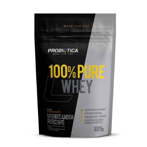 100% Pure Whey Probiótica Chocolate 825g