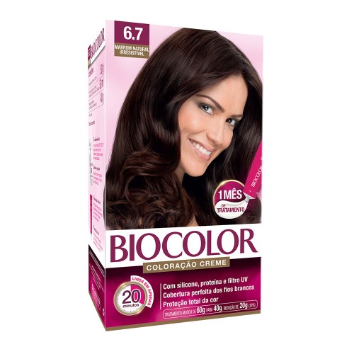 Biocolor Kit Econômico Coloração Creme 6.7 Chocolate para Brilhar com 1 unidade