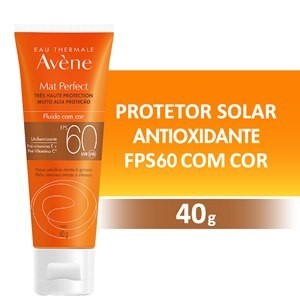 Protetor Solar Facial Avène Mat Perfect Fluido Com Cor Fps60 40g