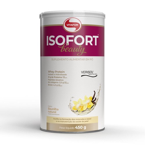 Suplemento Alimentar Vitafor Isofort Beauty Baunilha 450g