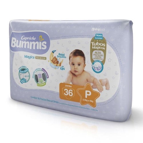 Fralda Capricho Bummies Jumbo P 36 Unidades