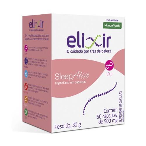 SleepAtive Elixir 500mg Triptofano com 60 Cápsulas