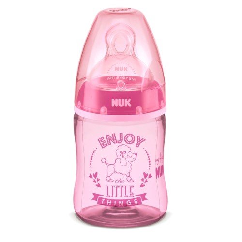 Mamadeira Nuk My First Bico de Silicone Ortodôntico Fluxo Médio 0 a 6 Meses 150ml Girls PA7055