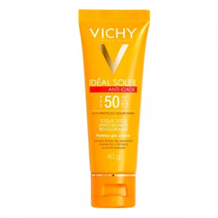 Protetor Solar Facial Idéal Soleil Anti-idade Toque Seco Fps50 Vichy 40g