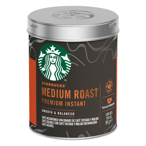 Café Solúvel Starbucks Medium Roast Premium Instant Torra Média Lata 90g