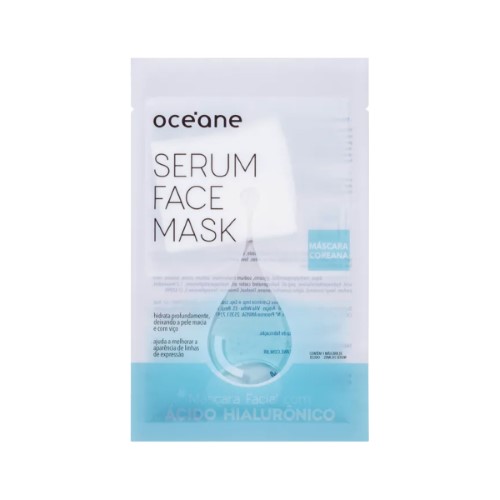 Máscara Facial com Ácido Hialurônico Océane – Sérum Face Mask