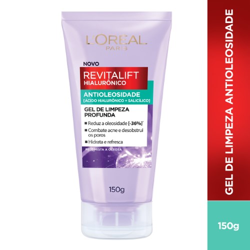 Gel De Limpeza Profunda Loréal Paris Revitalift Hialurônico Antioleosidade 150g