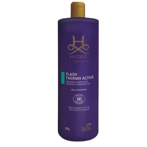 Máscara de Hidratação Pet Society Hydra Flash Thermo Active 900g - Oléo Argan, Omega 6 e 9e vitamina E