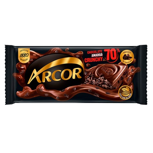 Chocolate Arcor Amargo Crunchy 70% 80g