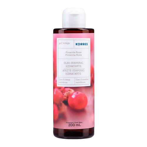 Óleo de Banho Corporal Korres Pimenta Rosa 200ml