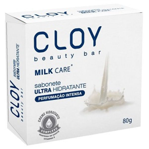 Sabonete em Barra Cloy Beauty Bar Milk Care com 6 unidades de 80g cada