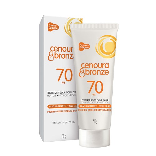 Protetor Solar Facial Cenoura & Bronze Fps70 50g