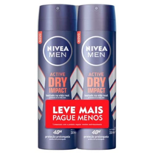 Pack Desodorante Nivea Dry Impact Aerosol feminin