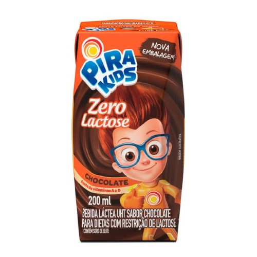 Pirakids Bebida Láctea Zero Lactose Chocolate com 200ml