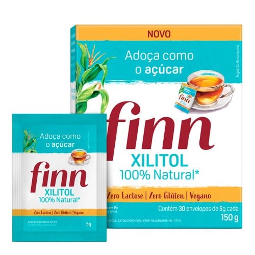 Adoçante Finn Xilitol 150g 30 envelopes