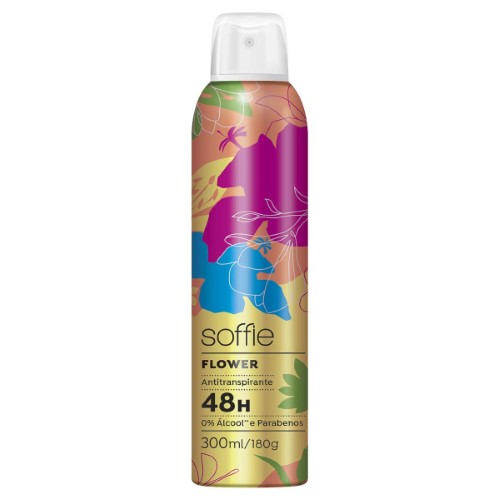 Desodorante Soffie Flower Aerossol Antitranspirante 48h com 300ml