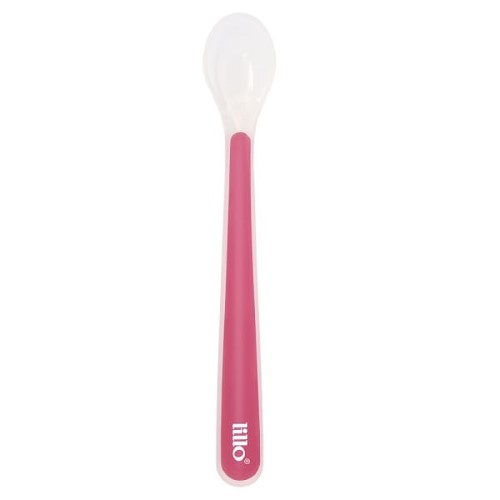 Colher De Silicone com Cabo Longo Rosa - Lillo