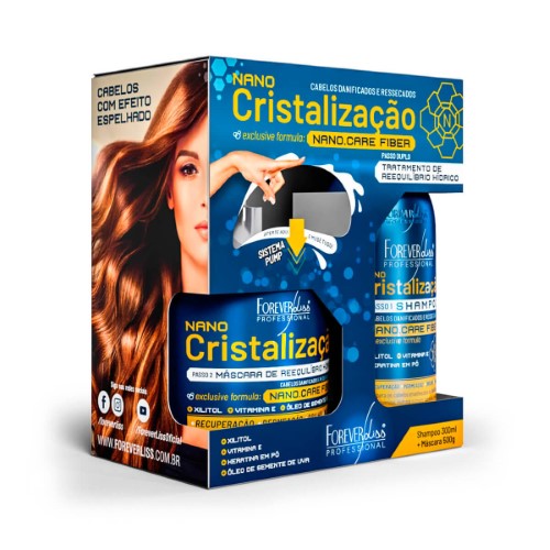 Forever Liss Nano Care Fiber Kit – Shampoo + Máscara Cristalização