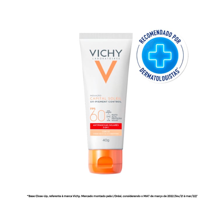 Protetor Solar Facial Vichy Uv Pigment Control Cor 1.0 Fps60 40g