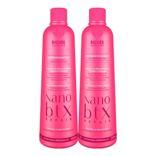 Richée Professional Nano Btx Repair Kit – Shampoo + Condicionador