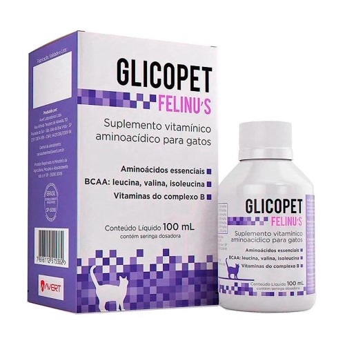 Glicopet Felinus Solução Uso Veterinário 100ml