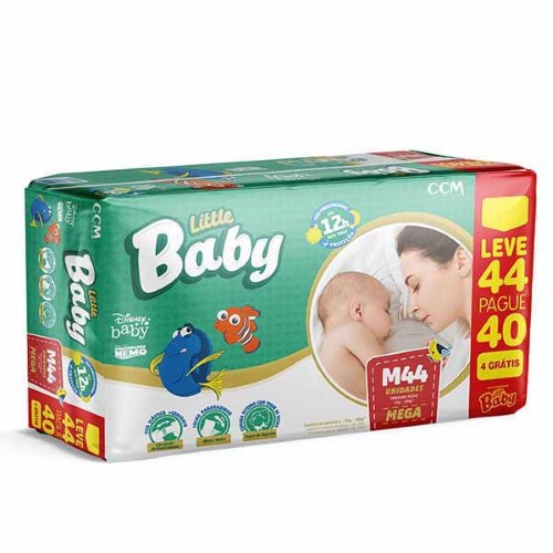 Fralda Little Baby Mega M C/ 44 Unidades