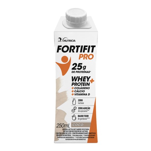 Fortifit Pro Bebida Láctea Whey Protein Coco com 250ml