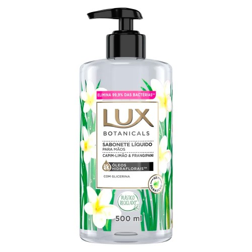 Sabonete Líquido para Mãos Lux Botanicals Capim Limão & Frangipani com 500ml