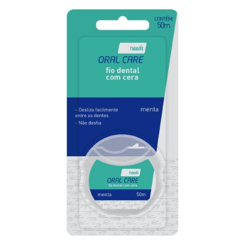 Fio Dental Needs Oral Care Sabor Menta com 50 metros