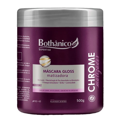 Máscara Capilar Bothânico Hair Chrome Matizador 500g