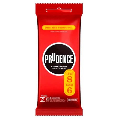 Preservativo Lubrificado Clássico Prudence Leve 8 Unidades Pague 6 Unidades