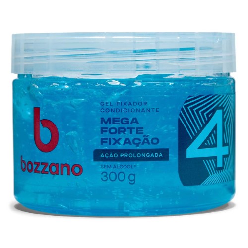 Gel Fixador Condicionante Bozzano Ação Prolongada Mega Forte Fixação 4 com 300g