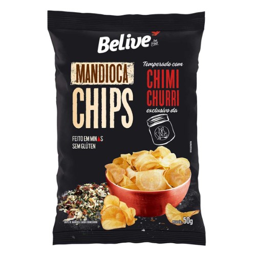 Chips de Mandioca Belive Chimichurri com 50g