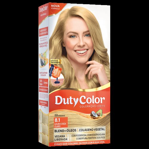 Coloração Duty Color Louro Cinza Claro - 8.1