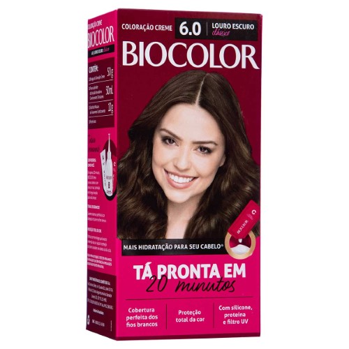 Biocolor Kit Econômico Coloração Creme 6.0 Louro Escuro Clássico com 1 unidade