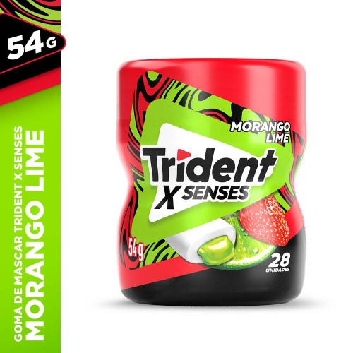 Trident X Senses Morango Lime Zero Açúcar - 28 Unidades