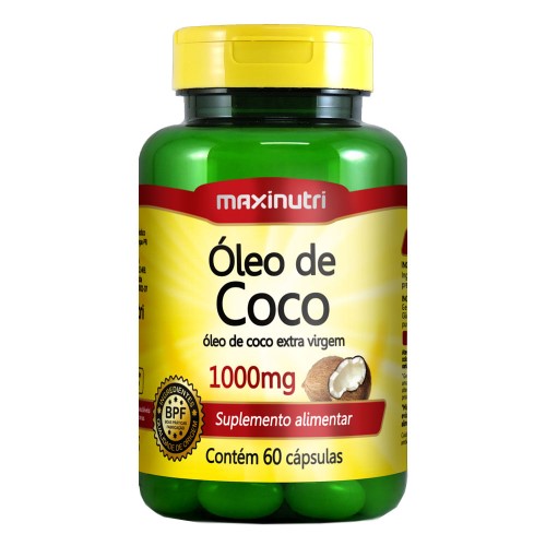 Óleo de Coco Extra Virgem 1000mg Maxinutri 60 cápsulas