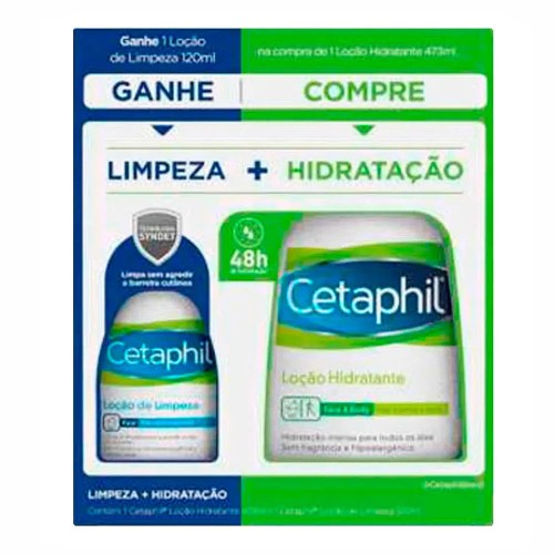 Cetaphil Loção Hidratante 473ml e Ganhe Cetaphil Loção de Limpeza 120ml